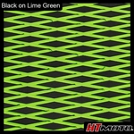 Cut Diamond Groove -2 Tone - Black on Lime Green