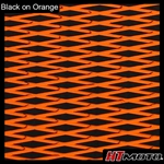Cut Diamond Groove -2 Tone - Black on Orange