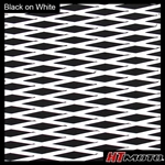 Cut Diamond Groove -2 Tone - Black on White