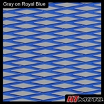 Cut Diamond Groove -2 Tone - Gray on Royal Blue