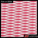Cut Diamond Groove -2 Tone - Pink on White