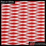 Cut Diamond Groove -2 Tone - Red on White