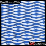 Cut Diamond Groove -2 Tone - Royal Blue on White
