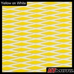 Cut Diamond Groove -2 Tone - Yellow on White