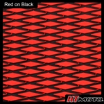 Cut Diamond Groove -2 Tone - Red on Black